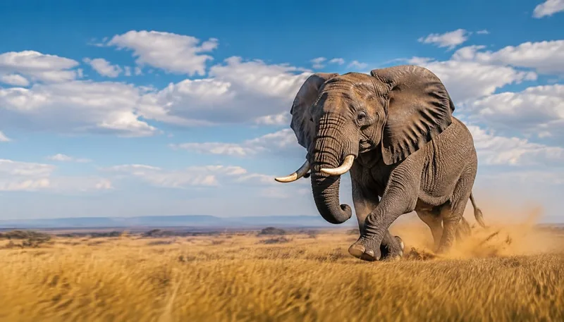 Tembo, the mascot for the Corporate 100 Mbps business fibre package